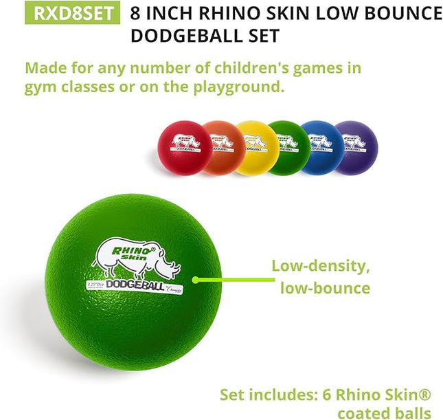 Champion Sports® Rhino Skin® Low Bounce Dodgeball Sets & Singles for Playground, PE, Backyard & League Games – Team Sports Equipment for Youth & Adults