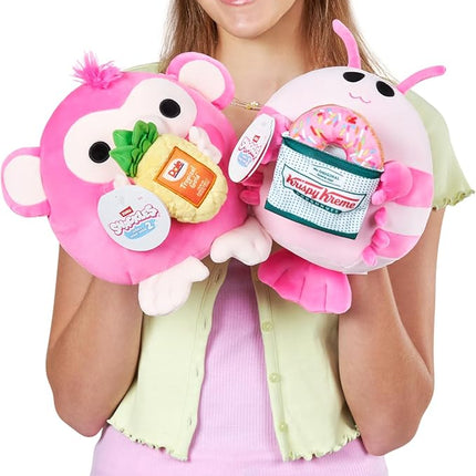 Snackles Series 2 8-inch by ZURU Cuddly Squishy Comfort 8-inch Plush with Licensed Snack Brand Accessory (Shrimp&Krispy Kreme)