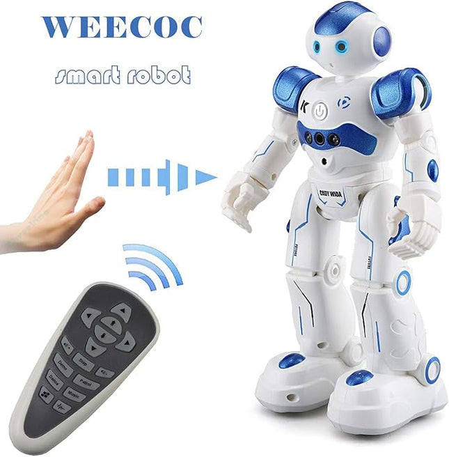RC Robot Toys Gesture Sensing Smart Robot Toy for Kids Can Singing Dancing Speaking Christmas Birthday (White)