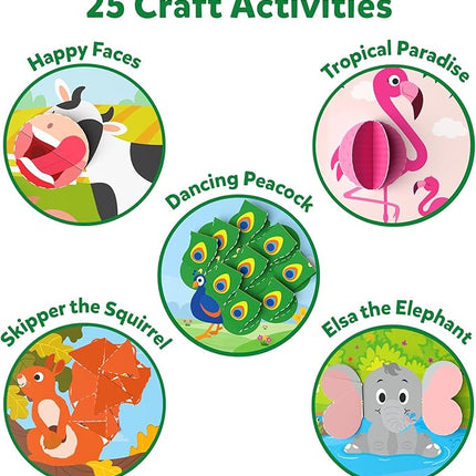 Skillmatics Scissor Skills Activity Book - Snip Snip, 25 Fun Cutting & Creative Activities for Preschoolers, 2 Child-Safe Scissors, Fine Motor Skills, Felt Craft Kit, Gifts for Kids Ages 3, 4, 5, 6, 7