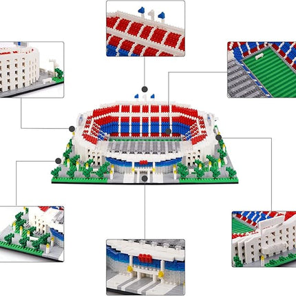 Micro Mini Blocks, Football Stadium Series Model Mini Building Blocks Architecture Model Building kit (Camp NOU)