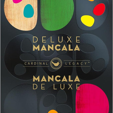 Spin Master Games, Legacy Deluxe Mancala, Classic Game with Folding Wooden Board & Colorful Glass Stones, Family Game, for Ages 8 & Up