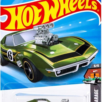 Hot Wheels '68 Corvette Gas Monkey Garage, Green, HW Dream Garage Collection 5/5, 134/250