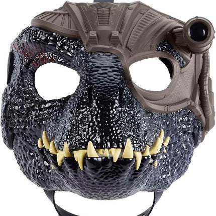 Mattel Jurassic World Indoraptor Dinosaur Mask with Tracking Gear, Light and Sound for Costumed Role Play