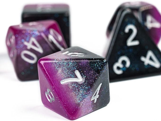 HDdais 7PCS Asexual-Pride Polyhedral DND Dice Set, Homosexual Flag D&D Dice for RPG and Other Table Games