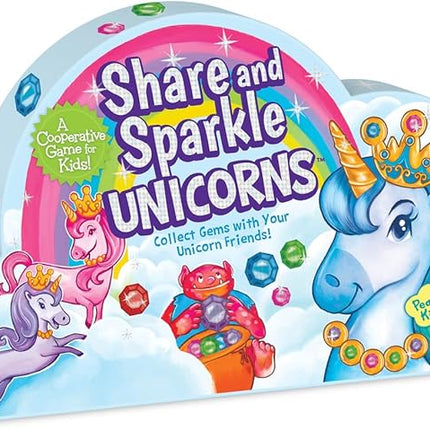 Peaceable Kingdom Share and Sparkle Unicorns Cooperative Strategy Game for Families and Kids Ages 4 & Up
