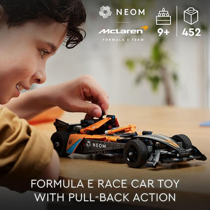LEGO Technic NEOM McLaren Formula E Toy Cars - Building Toy for Kids, Boys & Girls, Ages 9+ - McLaren Race Car with V10 Engine & Steering - Gift Idea for Birthdays - 42169