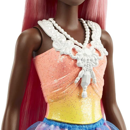Barbie Dreamtopia Royal Fashion Doll with Light-Pink Hair & Sparkly Bodice Wearing Removable Skirt, Shoes & Headband Accessory