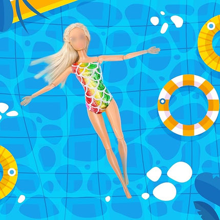 20 PCS Doll Clothes Swimwear Beach Bathing Set Including 5 Bikini Swimsuit, Coat, Mermaid Dress, 5 Shoes, 3 Slippers, Swimming Ring Float, Drinks and Sunglasses Accessories for 11.5 inch Girl Doll