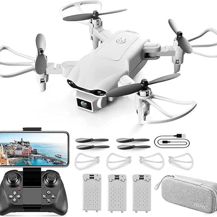 4DV9 Mini Drone with 1080P HD Camera for Kids FPV Live Video RC Quadcopter for Adults Beginners Toys Gifts,Altitude Hold, Waypoints Functions,One Key Start,3D Flips,3 Batteries,Gray