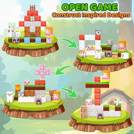 100PCS Magnetic Blocks for Kids 4-8, Magnetic Building Blocks Cubes, Stacking Magnetic Building Tiles Toys for Kids Toddlers Boys Girls Ages 3 4 5 6 7 8-12 Birthday Gifts