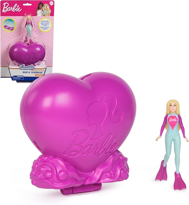 SwimWays Barbie Dive N’ Surprise, Swimming Pool Accessories & Kids Pool Toys, Pool Party Supplies, Barbie Toys for Kids Ages 5 & Up