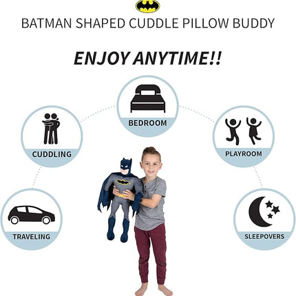 Franco Kids Bedding Super Soft Plush Cuddle Pillow Buddy, One Size, Batman