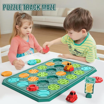 Kids STEM Board Games Educational Learning Toys，Logic Road Builder Games，Brain Teasers Puzzles Toys，Montessori Preschool Birthdays Gifts for Kids Ages 4 5 6 7 Year Old Boys Girls