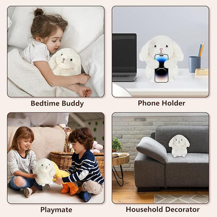 Bunny Stuffed Animal, Microwavable Heating pad for Anxiety Relief, Rabbit Plush for Bedtime, Cuddle, Companion, Warmer plushies, Stress Relief Packages for Women & Girls, Unscented, 8inch, 1.3 lbs