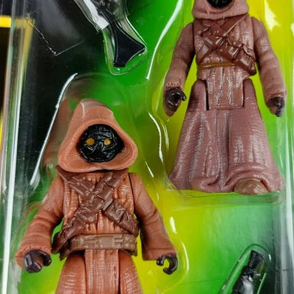 Star Wars, The Power Of The Force Green Card, Jawas Action Figures, 3.75 Inches