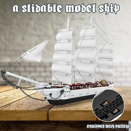 JMBricklayer Ship Building Toy - Building Sets for Adult 40104, White Swan Model Ship Attractive Showroom Decoration, Pirate Ship & Nautical Adventure Experience Construction Toys
