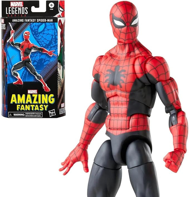 Spider-Man Marvel Legends Series 60th Anniversary Amazing Fantasy 6-inch Classic Comics Action Figures for 4+ Years, 9 Accessories
