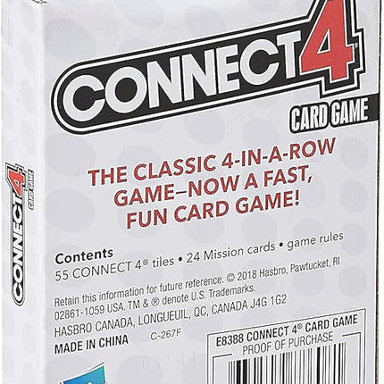 Hasbro Gaming Connect 4 Card Game for Kids, 2-4 Players 4-in-A-Row Game, Fun Summer Activities, Vacation Travel Essentials, Ages 8+