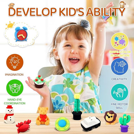 151Pcs Animal Erasers Desk Pets for Kids Animal Pencil Erasers Bulk Puzzle Eraser Toys Gifts for Classroom Prizes,Game Reward,Treasure Box,Easter Egg Fillers,Goodie Bag Stuffer,Party Favors