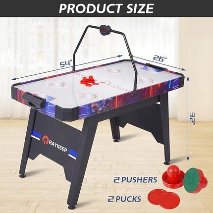 Air Hockey Table, Indoor Hockey Game Table for Adults and Kids, Arcade Gaming Sets w/2 Pucks, 2 Pushers, Digital LED Scoreboard, Powerful 12V Motor for Game Room, Home, Office