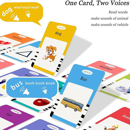 Talking Cards for Toddlers, Speech Therapy Toys Autism Toys, ABC 123 Sight Words Etc, Educational Learning Interactive Toys with Giftable Package (510-blue (New ABC+123+ 3 Songs))
