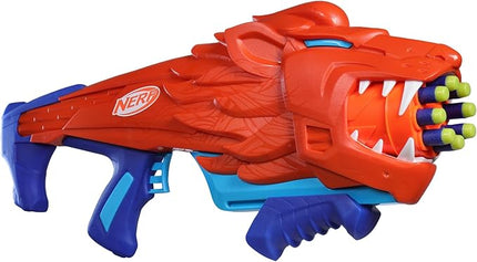 Nerf Wild Lionfury, Easy Play Dart Blaster, 16 Nerf Elite Darts, Lion Toys for 6 Year Old Boys & Girls & Up, Outdoor Toys