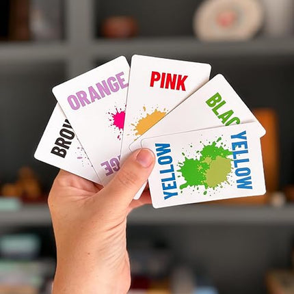 Bicycle Color Addict Matching Family Card Game, Up to 6 Players (Ages 7 and Up), Yellow