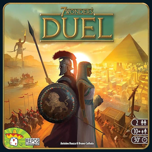 Asmodee 7 Wonders Duel Board Game BASE GAME - Intense Two-Player Battles in the Ancient World, Strategy Game for Kids and Adults, Ages 10+, 2 Players, 30 Minute Playtime