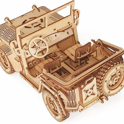 3D Wooden Puzzle - Wood Crafts Mechanical Off-Road Vehicle Building Model Kits - Wooden STEM DIY Brain Teaser Puzzle - Off-Road Vehicle 3D Puzzle Birthday Gifts Christmas