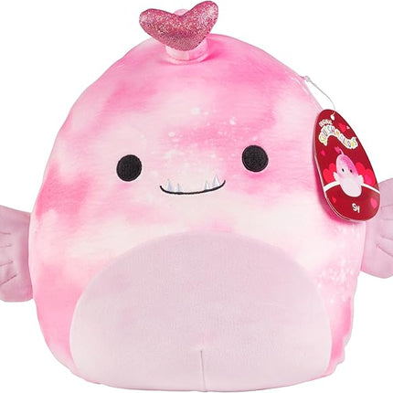 Squishmallow 10" Sy The Pink Angler Fish Plush Toy – Soft Stuffed Animal, Cute Ocean Sea Creature, Collectible Cuddle Buddy for Kids & Adults, Gift for Birthday, Holidays, or Collectors