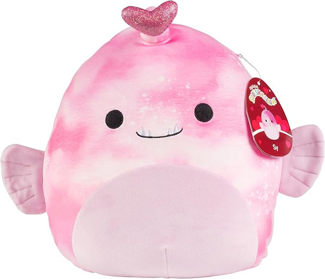 Squishmallow 10" Sy The Pink Angler Fish Plush Toy – Soft Stuffed Animal, Cute Ocean Sea Creature, Collectible Cuddle Buddy for Kids & Adults, Gift for Birthday, Holidays, or Collectors
