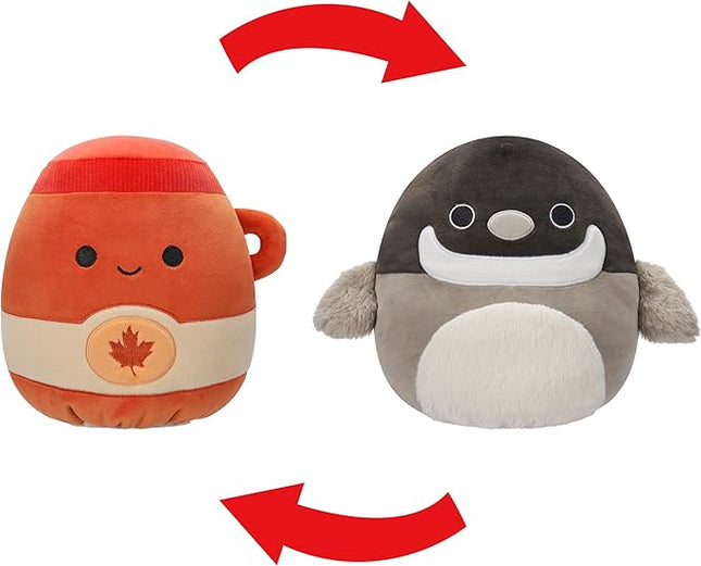 Squishmallows Original FlipAMallows 8in Maple Syrup and Canadian Goose Flippable Plush - Official Jazwares Product (Little)