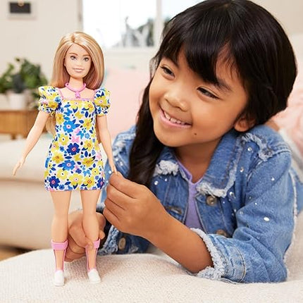 Barbie Fashionistas Doll #208 with Down Syndrome Wearing Floral Dress, Created in Partnership with The National Down Syndrome Society