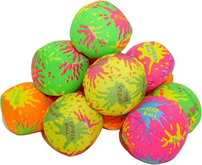 4E's Novelty 24 Pack - 2" Water Splash Balls Bomb - Mini Water Absorbent Ball - Summer Kids Pool Toys, Outdoor Water Fight Game Activities for Kids, Beach Pool Party Favors, End of Year Student Gifts