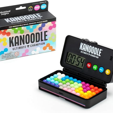 Educational Insights Kanoodle Ultimate Champion - 3D Brain Teaser Puzzle with Timer, Handheld Travel Games & Toys for Single Player, Challenging Logic Puzzles & Gifts for Kids, Teens & Adults Ages 7+