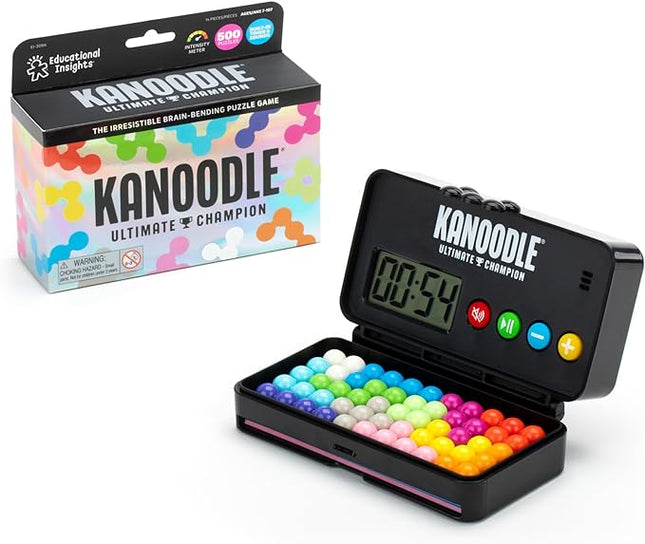 Educational Insights Kanoodle Ultimate Champion - 3D Brain Teaser Puzzle with Timer, Handheld Travel Games & Toys for Single Player, Challenging Logic Puzzles & Gifts for Kids, Teens & Adults Ages 7+