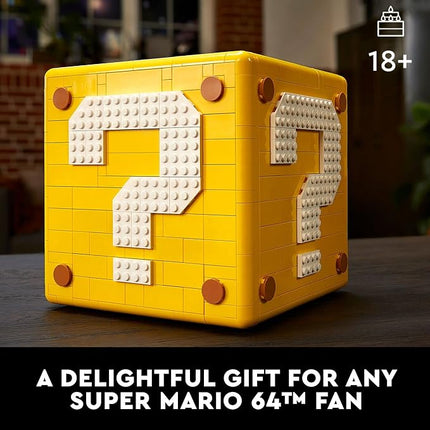 LEGO Super Mario 64 Question Mark Block Building Set - Video Game Model Set for Adult Fans, Ages 18+ - Includes 4 Microscale Game Levels W/ 10 Minifigures - 71395