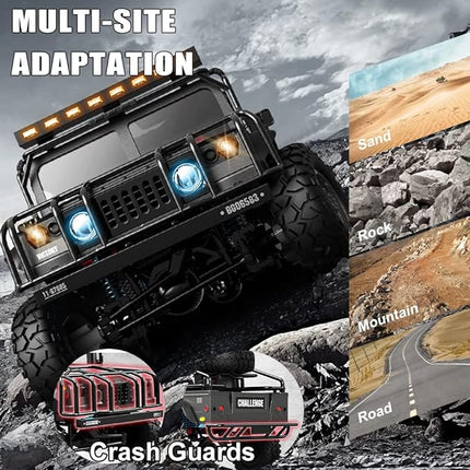 The perseids RC Truck RC Rock Crawler 1/12 Full Scale 4WD Remote Control Car Racing Vehicle Semi Truck and Trailer, 20km/h Offroad RC Truck RTR Climb Model Toys Hobby Grade RC Crawler with Metal