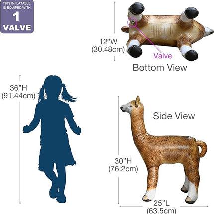 Jet Creations Inflatable Alpaca Height Party Favors Supplies Gifts, 30" Stuffed Animals An-Alpa