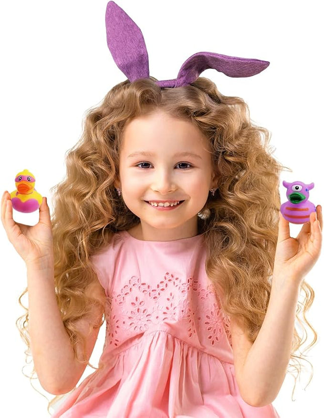 100 Assortment Rubber Duck Toy Duckies for Kids, Bath Birthday Gifts Baby Showers Classroom Incentives, Summer Beach and Pool Activity, 2" (100-Pack)