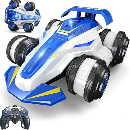 Upgraded Remote Control Car 360° Spins RC Car 2- in-1 Anti-Gravity RC Racer Wheelie Drift Stunt Car with Lights&Music Birthday Gifts Toys for 6 7 8 9 10 11 12 Year Old Boys