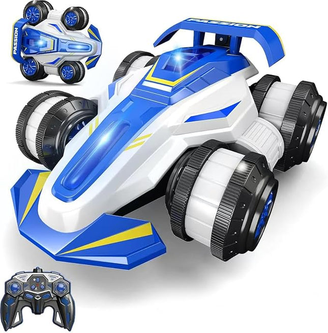 Upgraded Remote Control Car 360° Spins RC Car 2- in-1 Anti-Gravity RC Racer Wheelie Drift Stunt Car with Lights&Music Birthday Gifts Toys for 6 7 8 9 10 11 12 Year Old Boys