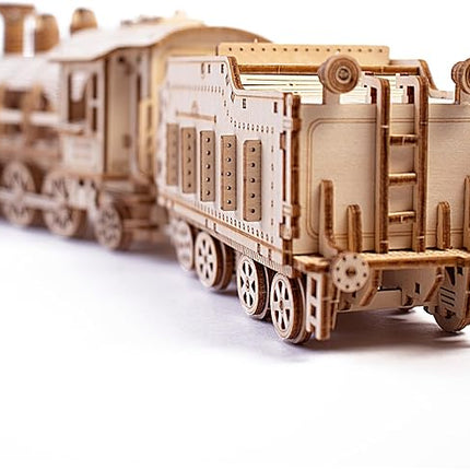 3D Wooden Puzzles, Wooden Puzzles Train for Adults and Teens, Educational Brain Teaser Assembly 3D Model Trains, Gifts for Christmas/Birthday（Luxury Steam Train）