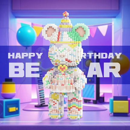 DAHONPA Animal Birthday Bear Micro Building Blocks Set (3680 Pieces) Gift for Adults and Kids