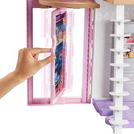 Barbie Doll House Playset, Malibu House with 25+ Themed Furniture & Accessories, 6 Rooms Including 2-in-1 Transformations