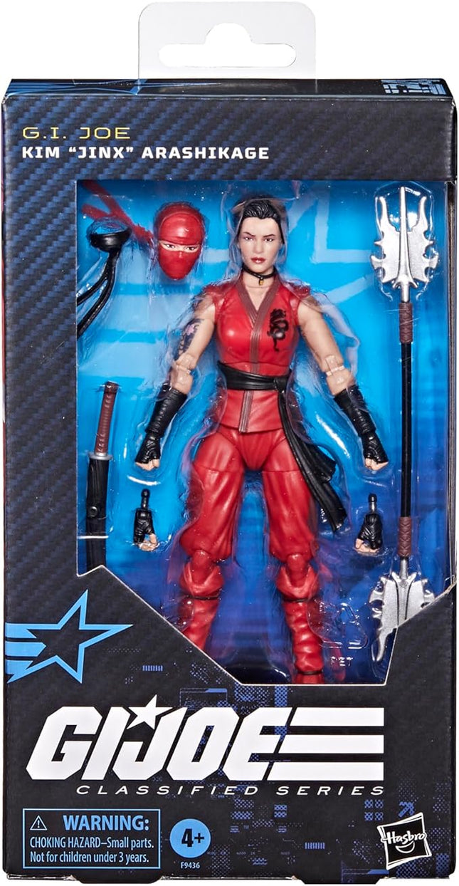 G.I. Joe Classified Series #124, Kim Jinx Arashikage, Collectible 6-Inch Ninja Action Figure with 7 Accessories