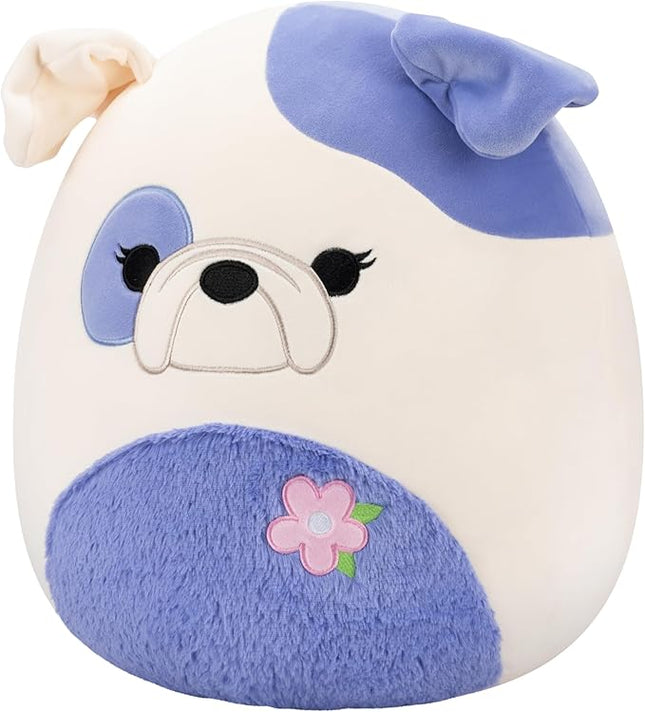 Squishmallows Original 14in Galina The Cream and Periwinkle Bulldog – Official Jazwares Easter Plush (Large)