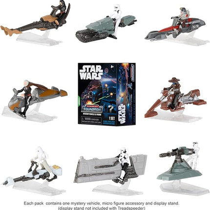 STAR WARS Mico Galaxy Squadron TIE Fighter (Battle Damage) Mystery Bundle - 3-Inch Light Armor Class Vehicle and Scout Class Vehicle with Accessories - Amazon Exclusive
