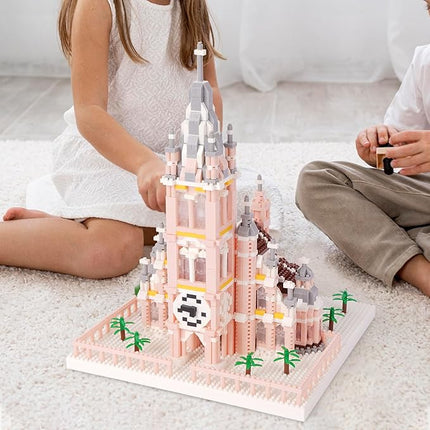 Micro Mini Building Blocks Pink Church Model Building Set Famous Architecture Model Building Kit